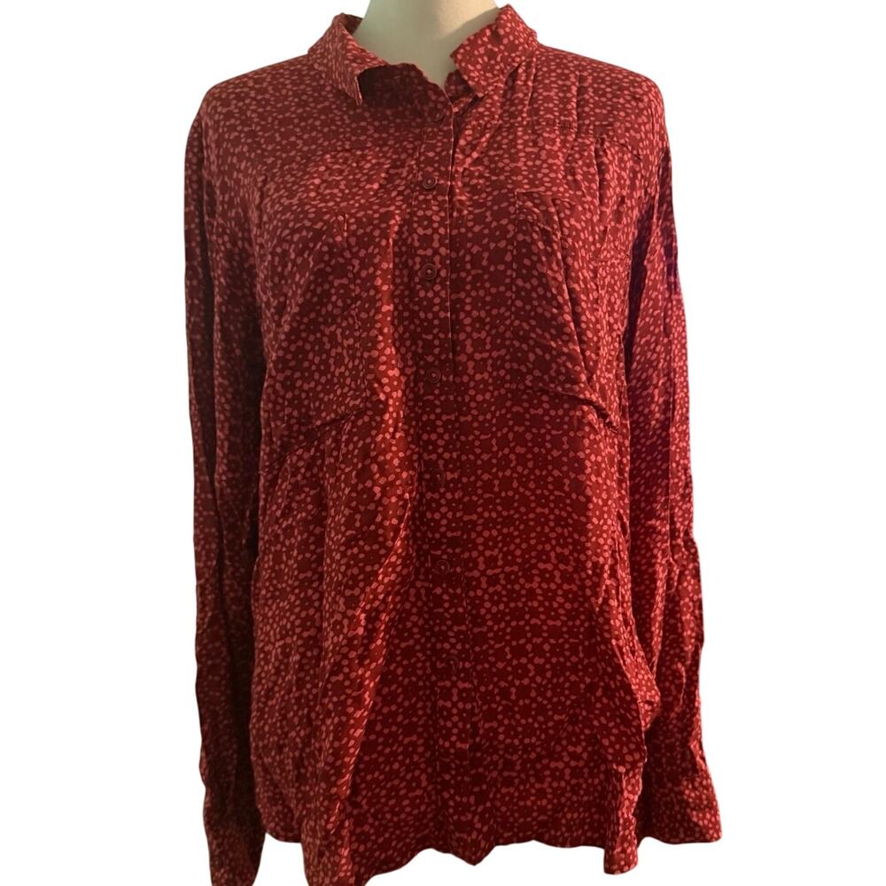 Anthropologie Holding Horses Blouse Shirt Womens Size 14 Button Front